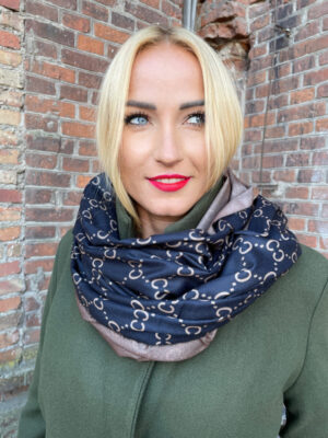 SZAL WZORZYSTY CZARO-CAMELOWY