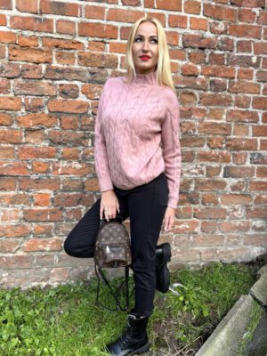 SWETER  THICK BRAID  DARK PINK