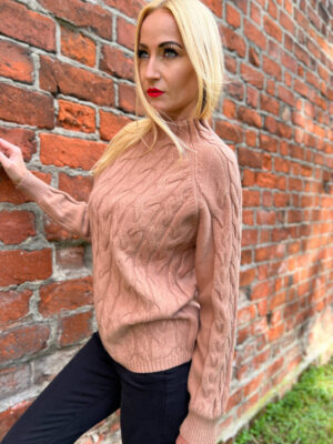 SWETER  THICK BRAID  CARAMEL