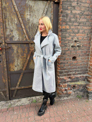 PŁASZCZ BIANCA SZARY