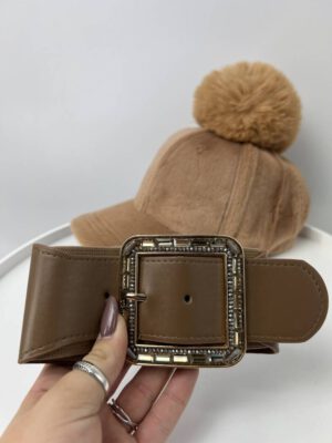 PASEK MILAN CIEMNY BEŻ