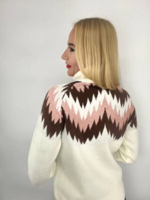 SWETER DAMARIS GOLF ŚMIETANKOWY