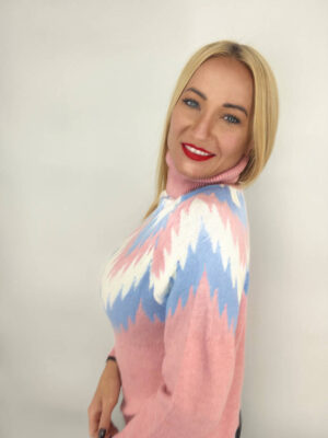 SWETER DAMARIS GOLF RÓŻ