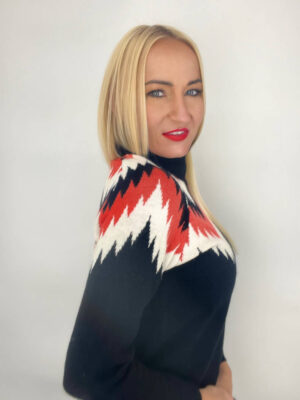 SWETER DAMARIS GOLF CZARNY