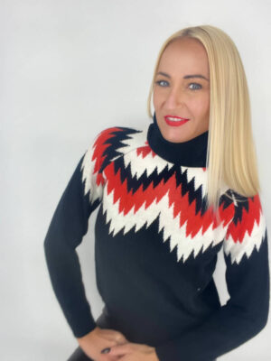 SWETER DAMARIS GOLF CZARNY