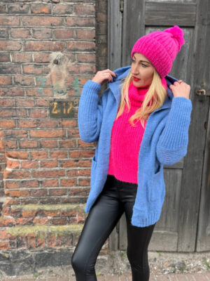 KARDIGAN SOFT INES NIEBIESKI