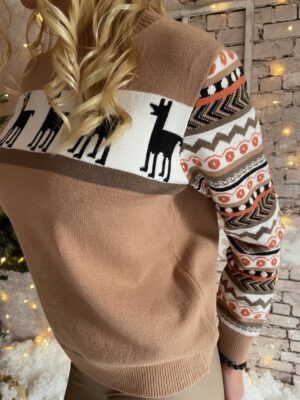 SWETER REINDEER CAMEL
