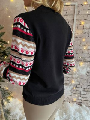 SWETER REINDEER CZARNY