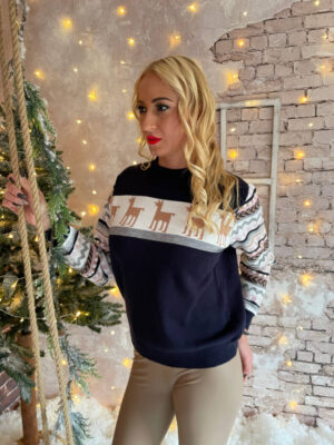 SWETER REINDEER GRANAT