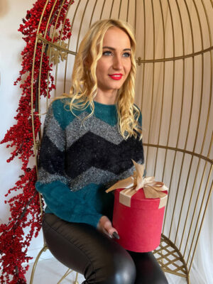 SWETER PATTERN MORSKI